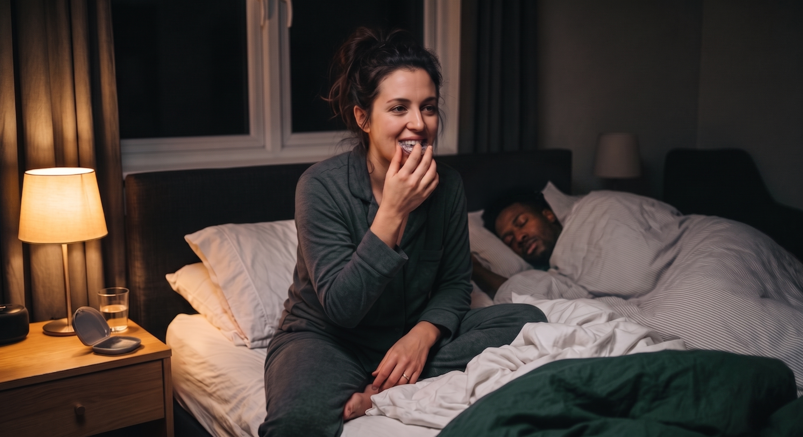 Persona durmiendo tranquilamente en una cama cómoda